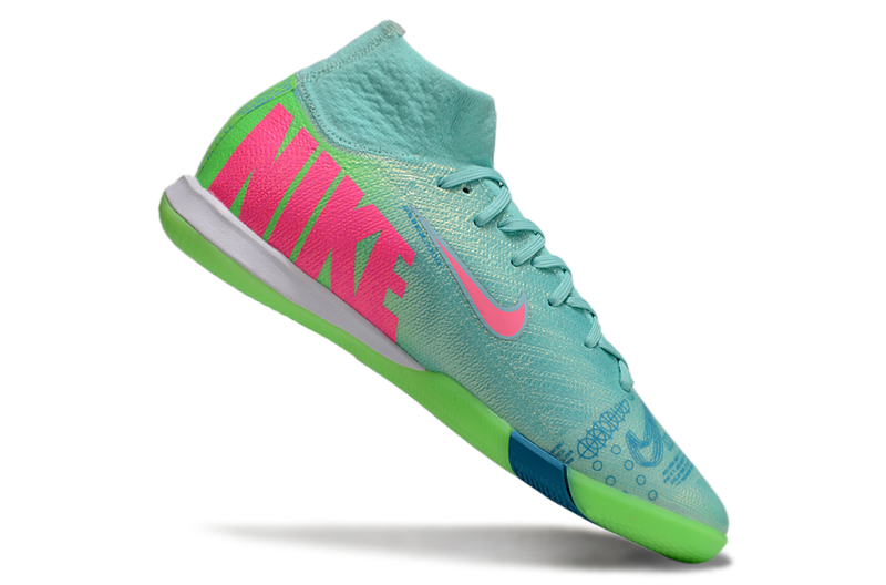 Chuteira Nike Air Zoom Mercurial Superfly 10 Elite  IC - Azul e Verde