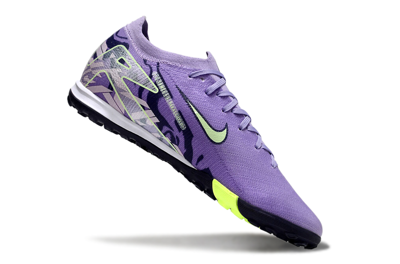 Chuteira Society Nike Air Zoom Mercurial Vapor 16 Elite TF - Roxa e Verde