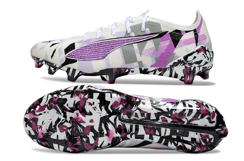 Puma Ultra 5 Ultimate FG - Branca e Roxa