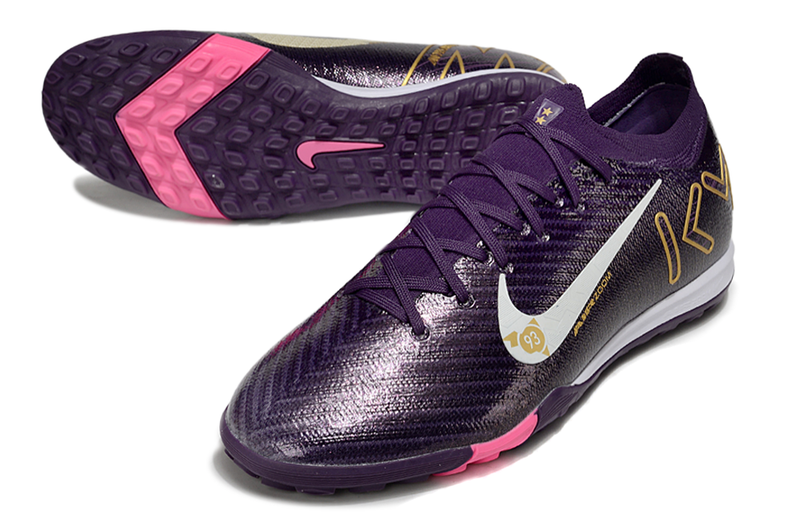 Chuteira Society Nike Air Zoom Mercurial Kylian Mbappe Vapor 16 Elite TF - Roxa