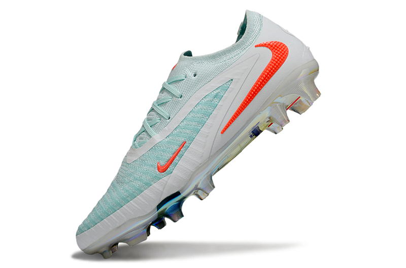 Chuteira Nike Phantom GX 6 Elite - Branco, azul e laranja