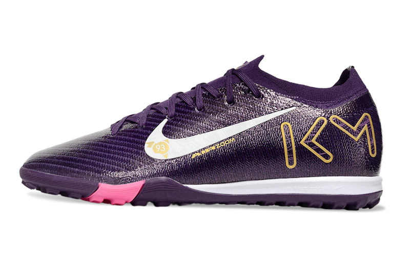 Chuteira Society Nike Air Zoom Mercurial Kylian Mbappe Vapor 16 Elite TF - Roxa