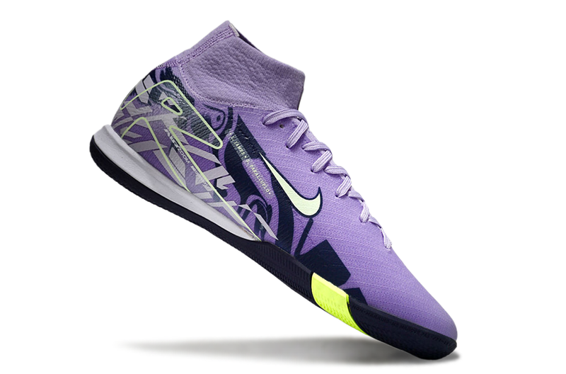 Chuteira Nike Air Zoom Mercurial Superfly 10 Elite  IC - Roxa e Verde