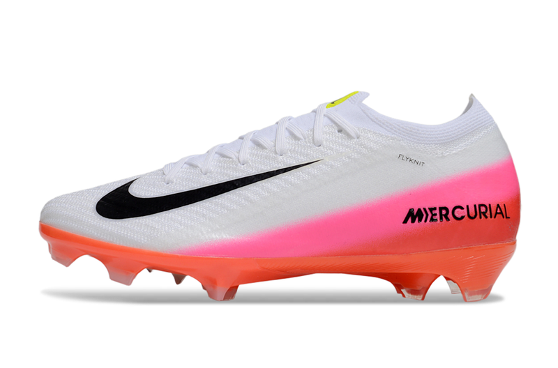 Chuteira Nike Mercurial Vapor 16 Elite  FG - Branca, Vermelha e Laranjada