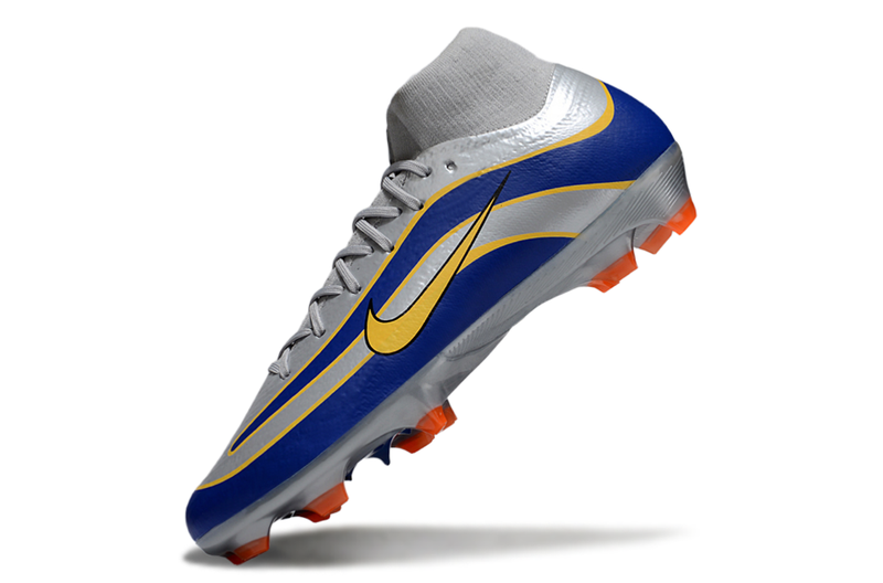 Chuteira Nike Air Zoom Mercurial Superfly 10 Elite FG - Prata e Azul