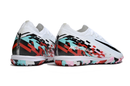 Chuteira Society Nike Air Zoom Mercurial Vapor 16 Elite TF - Branca, Vermelha e Preta