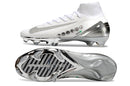 Chuteira Nike Air Zoom Mercurial Superfly 10 Elite FG - Branca e Prata