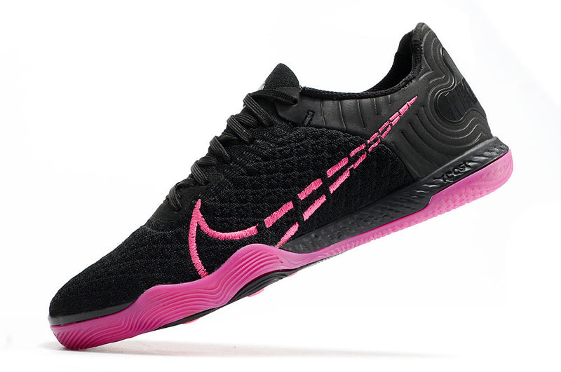Tênis Futsal Nike React Gato IC - Preta e Rosa