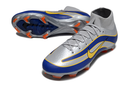 Chuteira Nike Air Zoom Mercurial Superfly 10 Elite FG - Prata e Azul