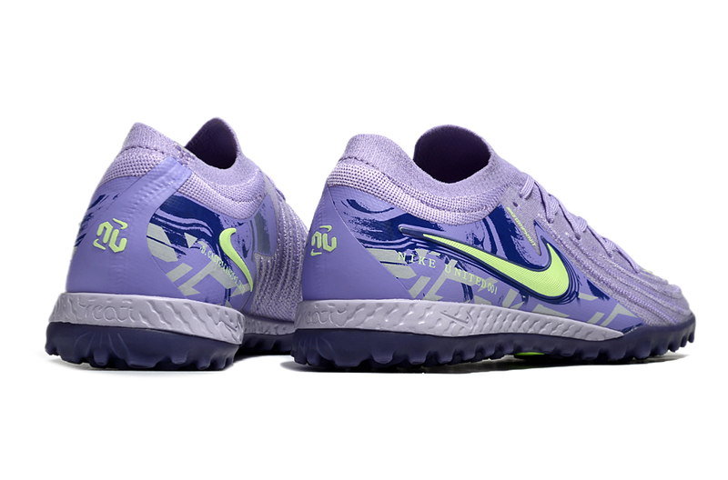 Chuteira Society Nike Phantom GX II TF - Roxa e Verde