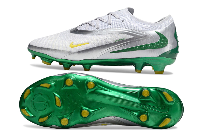 Chuteira Nike Phantom GX 6 Elite - Cinza, Prata e Verde