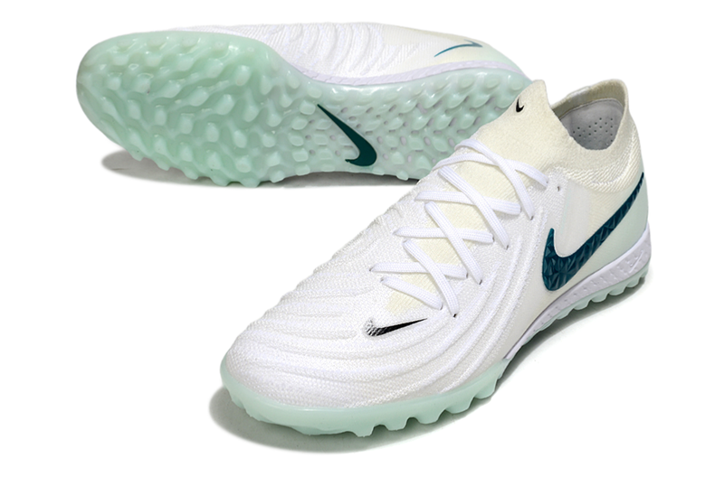 Chuteira Society Nike Phantom GX II TF - Branca e Verde