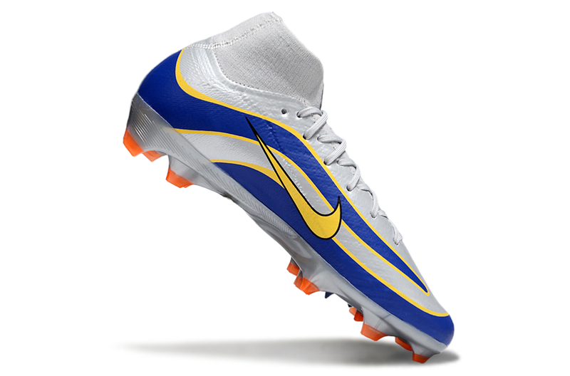 Chuteira Nike Air Zoom Mercurial Superfly 10 Elite FG - Prata e Azul