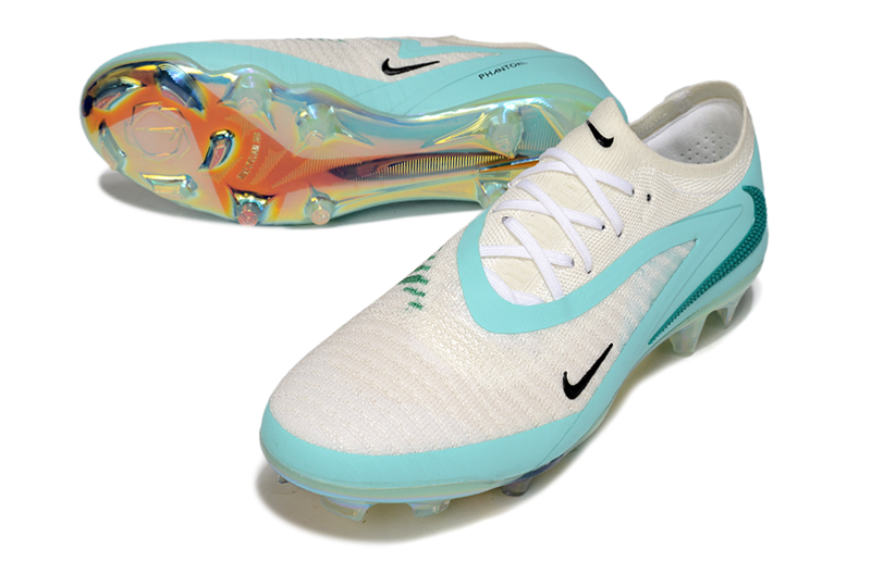 Chuteira Nike Phantom GX 6 Elite - Branco e Azul