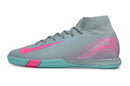 Chuteira Nike Air Zoom Mercurial Superfly 10 Elite  IC - Azul e Rosa