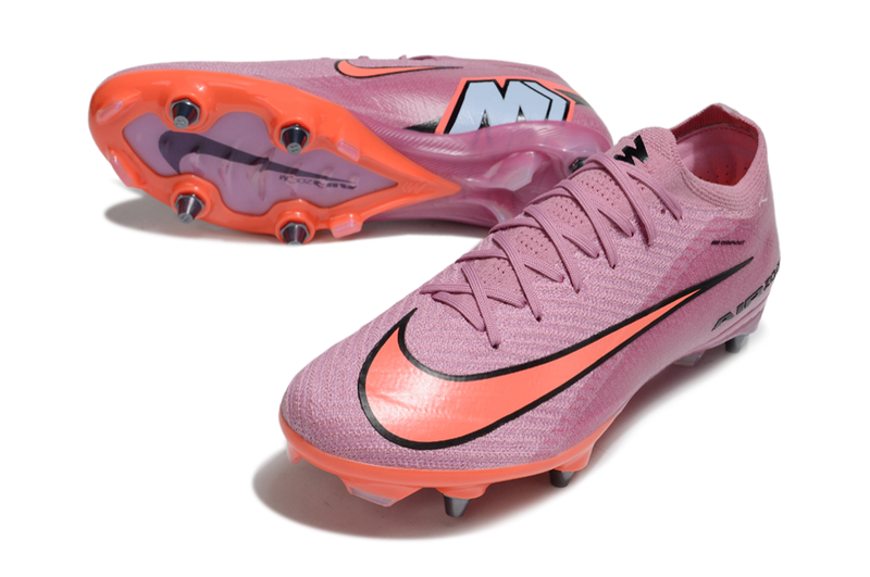 Chuteira Nike Air Zoom Mercurial Vapor 16 Elite SG - Rosa e Laranja