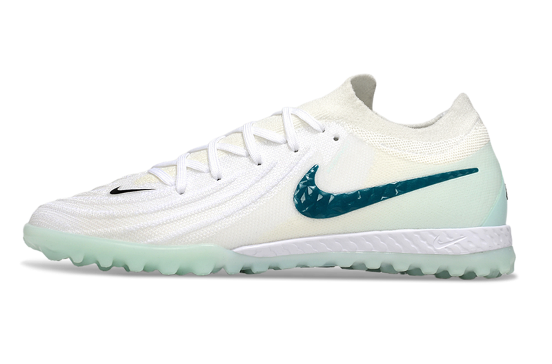 Chuteira Society Nike Phantom GX II TF - Branca e Verde