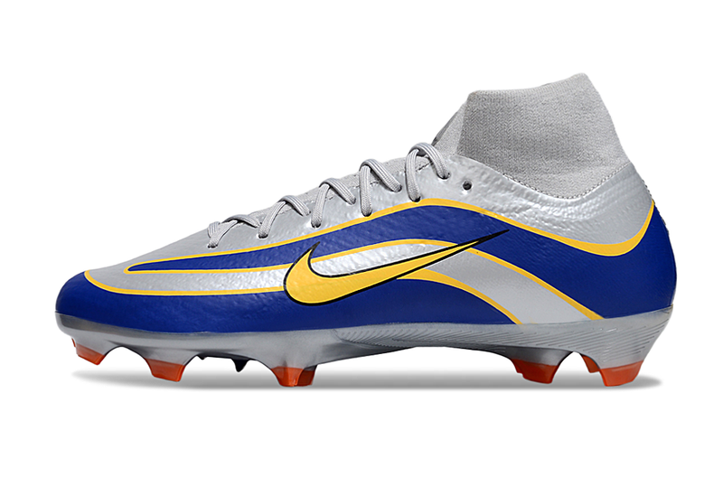 Chuteira Nike Air Zoom Mercurial Superfly 10 Elite FG - Prata e Azul