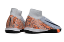 Chuteira Nike Air Zoom Mercurial Superfly 10 Elite  IC - Cinza, Laranja e Preta