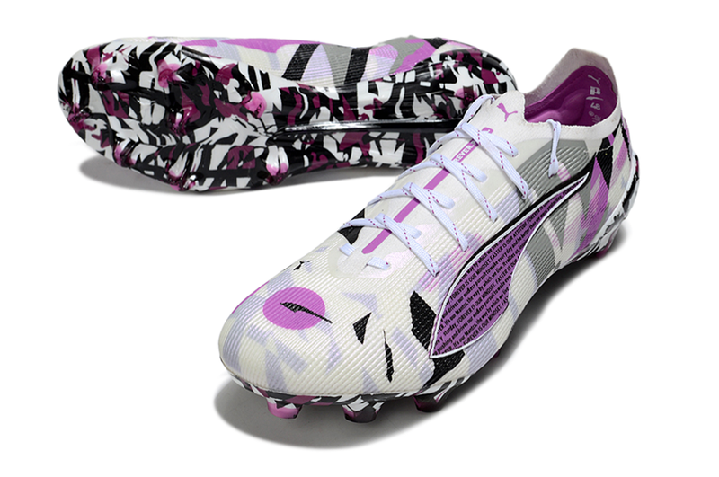 Puma Ultra 5 Ultimate FG - Branca e Roxa
