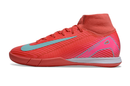 Chuteira Nike Air Zoom Mercurial Superfly 10 Elite  IC - Vermelha, Rosa e Azul