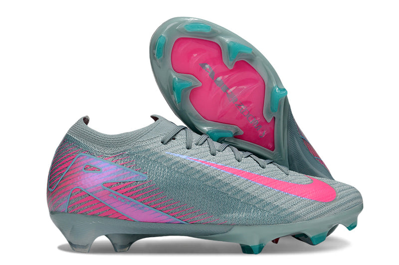 Chuteira Nike AIR Zoom Mercurial Vapor 16 Elite FG - Azul e Rosa