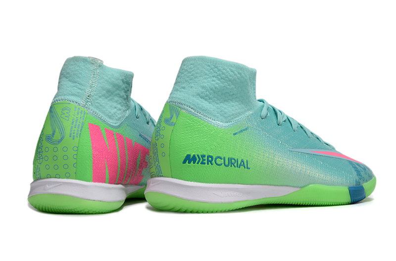Chuteira Nike Air Zoom Mercurial Superfly 10 Elite  IC - Azul e Verde