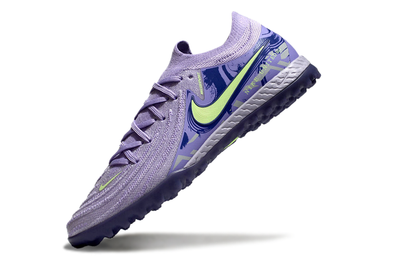 Chuteira Society Nike Phantom GX II TF - Roxa e Verde