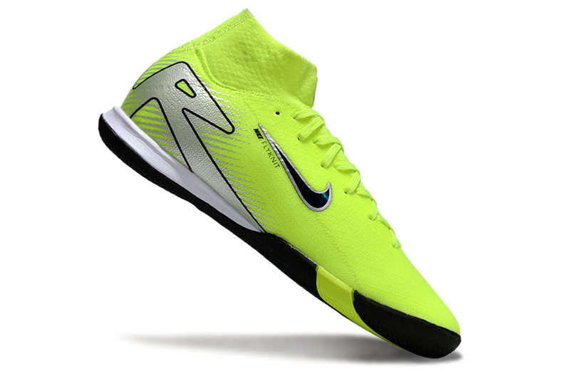 Chuteira Nike Air Zoom Mercurial Superfly 10 Elite  IC - Verde, Prata e Preta